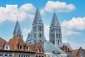 Wall Mural - Tournai, Belgium cathedral towers