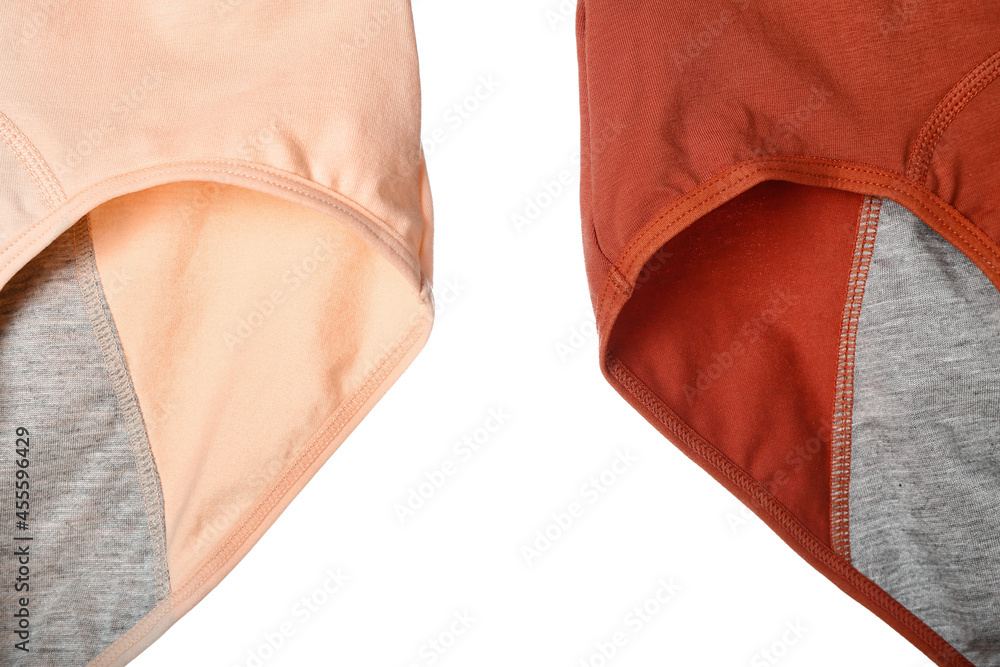 Period panties on white background