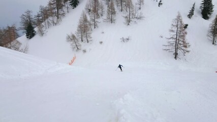 Canvas Print - Mount Katrin skiing, Bad Ischl, Austria