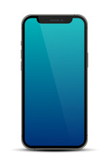 Wall Mural - realistic phone isolated on a white background. smartphone template for your mockup. vector illustra