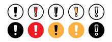 Exclamation Mark Icon. Exclamation Marks Vector Icons Set. Warning And Caution Mark Vector Illustration