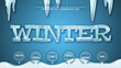 Winter ice - edit text effect, editable font style