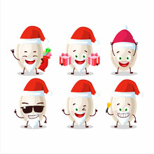 Santa Claus Emoticons With Pumpkin Seed Cartoon Character