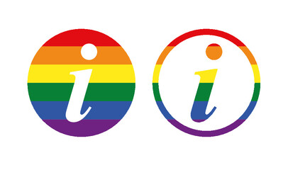 Info sign, set of information icon vector. LGBT