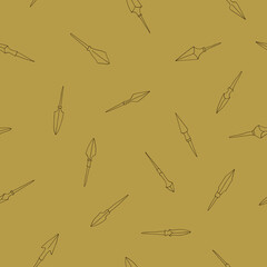 Wall Mural - Seamless pattern with ancient Arrowheads for your project