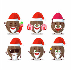 Poster - Santa Claus emoticons with walnuts cartoon character