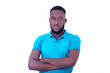 © vystekimages - handsome serious young man crossing his arms.