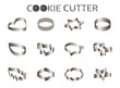 Cookie cutter shapes vector element set