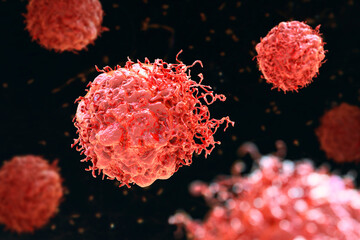 Poster - Cancer cells, 3D illustration