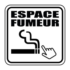 Canvas Print - Logo espace fumeur.