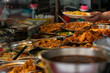 wide range choices of asian dishes, economy rice or mixed rice stall. Hawker food.