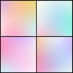 Wall Mural - Gradient square devided in four parts.