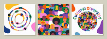 Diverse People Team Work Pattern Banner Set