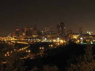 Poster - night view of downtown Saint Paul