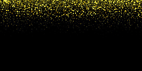 Wall Mural - black background with flaming golden particles.abstract vector festive background with gold glitters