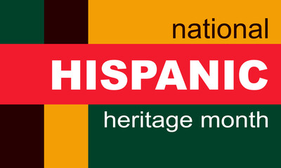 Wall Mural - Hispanic Heritage Month background. Poster, card, banner