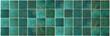 Green ceramic tile background. Old vintage ceramic tiles in green to decorate the kitchen or bathroom 