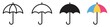 Umbrella icon set. Vector illustration