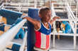 © Kike Arnaiz/Stocksy - Young boxer in a boxer ring corner.