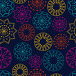 Vector. Perforated bright patterns Papel Picado pattern on a colored background. Hispanic Heritage Month. Polygonal seamless pattern for web banner, poster, cover, splash, social network.
