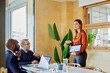 © ALTO IMAGES/Stocksy - Businesswoman presenting a project in conference room