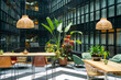 © Luis Velasco/Stocksy - Interior Design In A Bright Empty Coworking Workplace.