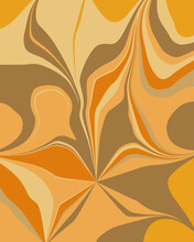 Yellow And Brown Abstract Swirls