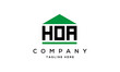 HOA three letter house for real estate logo design