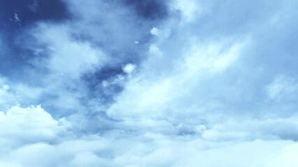 Wall Mural - timelapse of white clouds moving in the sky