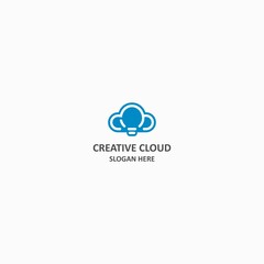 Creative Clouds Logo, Clouds Creative Logo, Cloud Logo, Creative Logo, Bulb Creative logo, Sky Creative Logo, Logo For Innovation Technology, Simple Vector. 