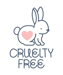 Wall Mural - cruelty free icon