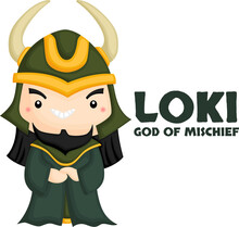A Vector Of Loki From Norse Mythology 
