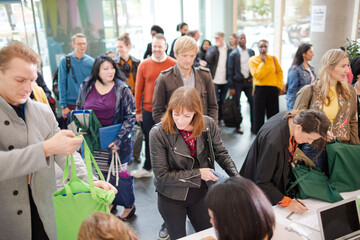 Peoplesigning up for conference