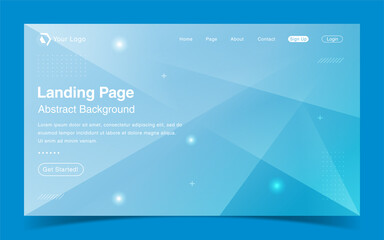 Wall Mural - Modern landing page with abstract background