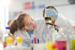 © KOTO - Students watching chemical reaction, conducting scientific experiment in laboratory classroom