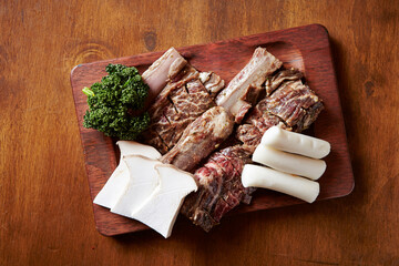 Wall Mural - Raw ribs on a cutting board