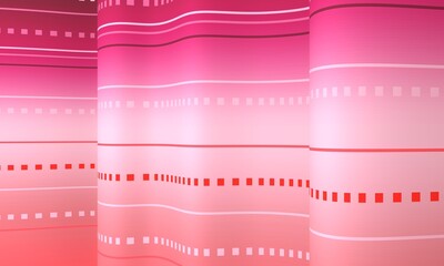 Wall Mural - Geometry abstract background with stripes on waved surface