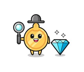 Sticker - Illustration of key character with a diamond