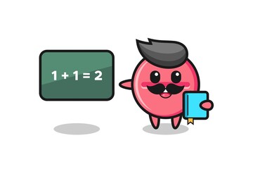 Sticker - Illustration of medicine tablet character as a teacher