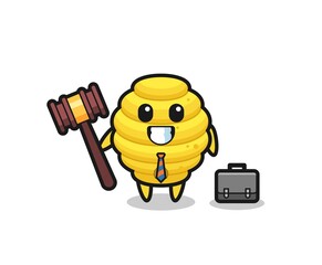 Sticker - Illustration of bee hive mascot as a lawyer