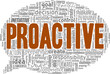 Proactive Behavior vector illustration word cloud isolated on a white background.