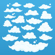 Clouds set Vector illustration EPS 10.