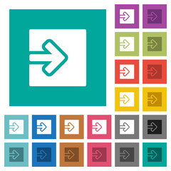 Poster - Import object solid square flat multi colored icons