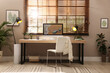 © New Africa - Light room interior with comfortable workplace near window