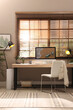 © New Africa - Light room interior with comfortable workplace near window
