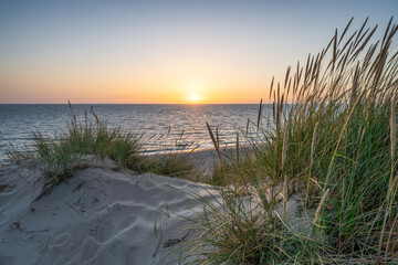 Wall Mural - sunset at the dune beach