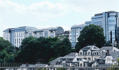 Luxemburg cityscape view from top in summer