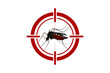 Isolated mosquito white background. Realistic dengue mosquito in vector illustration. Design of graphic source for healthcare of fever that mosquito is transmitter