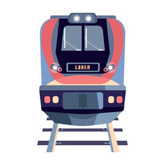 Poster - Flat Train Illustration