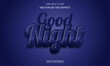 © Zamans - Night 3d text effect design. Night vector 3d text effect design. King editable text effect.